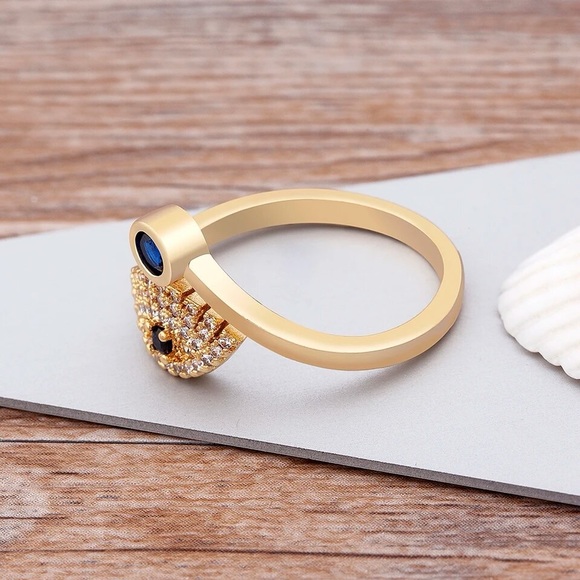 Lucky blue crystal zircon ring - Picture 5 of 6